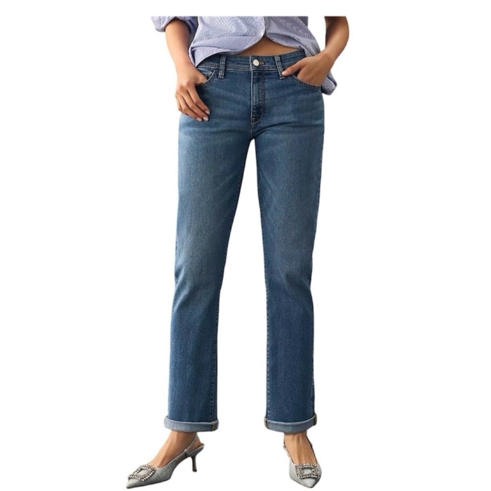 Anthropologie Pilcro Slim Boyfriend Relaxed-Leg Jeans Blue Demin Sz 30
